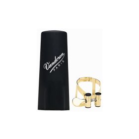   Vandoren Bb Klarinette Metallligatur + Kunststoffkappe vergoldet M/O