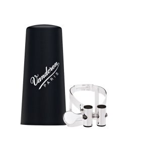   Vandoren Bb Klarinette Metallligatur + Kunststoffkappe versilbert M/O