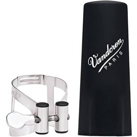   Vandoren Bb Klarinette Metallligatur + Kunststoffkappe zinn M/O