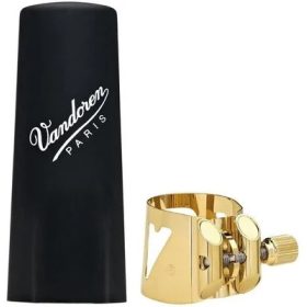   Vandoren Tenor Saxophon Optimum vergoldete Ligatur + Kunststoffkappe