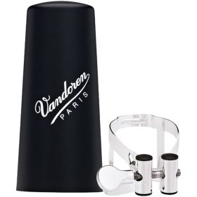   Vandoren Alt Klarinette Metallligatur + Kunststoffkappe versilbert M/O