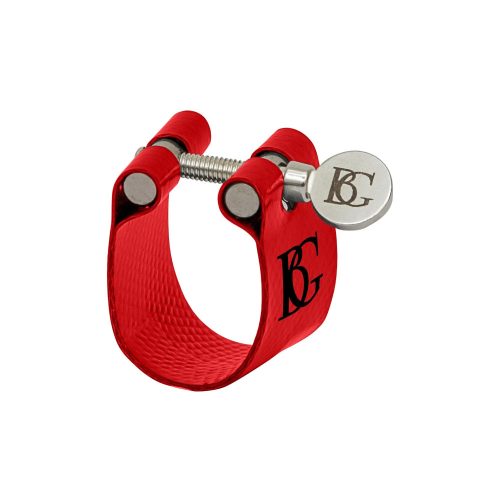 BG LFB9 Bb Klarinette Ligatur und Kappe 'Flex', rot