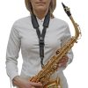 Alt / tenor szaxofon nyakló BG S10 ESH "Large elastic" széles, bélelt pánt 