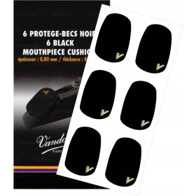   Vandoren 0,8 mm schwarzer Mundstenschutz/Stück (1 Packung: 6 Stück)