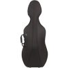 Cselló félkemény tok 4/4 fekete/bézs, kerékkel; 3,4 kg