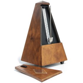 Wittner 813M Metronom Pyramide Holz, matt braun mit Glocke