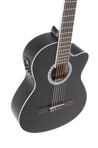 Gewa Basic 4/4 elektro-klasszikus gitár, fekete