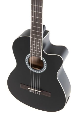 Gewa Basic 4/4 elektro-klasszikus gitár, fekete