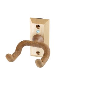   K&M 16220 wall guitar stand, brown "cork", wooden base
