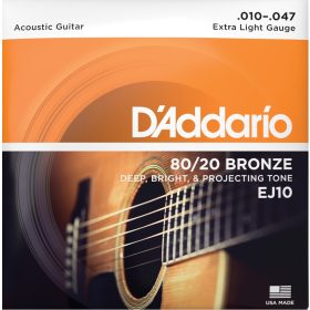   Daddario EJ10 80/20 Bronze Extra Light .010-.047 - western hú