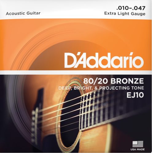 Daddario EJ10 80/20 Bronze Extra Light .010-.047 - western hú