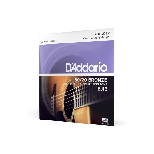 D’Addario EJ13 11-52 80/20 Bronze Custom Light - Western-Gitarrensaiten