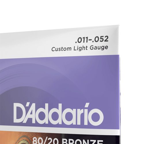 D’Addario EJ13 11-52 80/20 Bronze Custom Light - Western-Gitarrensaiten