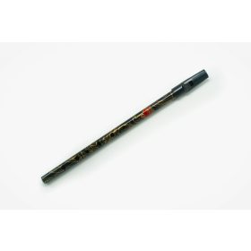   Flageolet - BDW/BLK Boho Irish Flute D With Box, Patterned Black