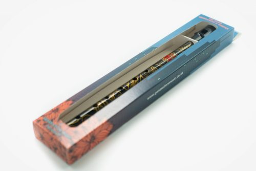 Flageolet - BDW/BLK Boho Irish Flute D With Box, Patterned Black