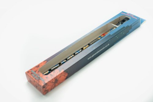 Flageolet - BDW/BLU Boho Irish Flute D With Box, Patterned Blue