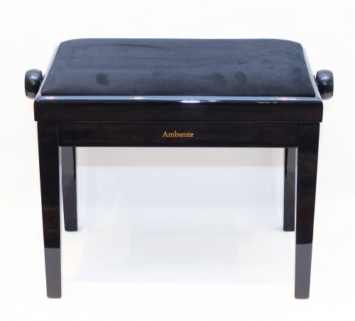 Ambiente Piano Bench AMB23-PKB-VBK Black Polished+Black Velvet