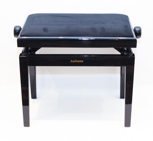 Ambiente Piano Bench AMB23-PKB-VBK Black Polished+Black Velvet