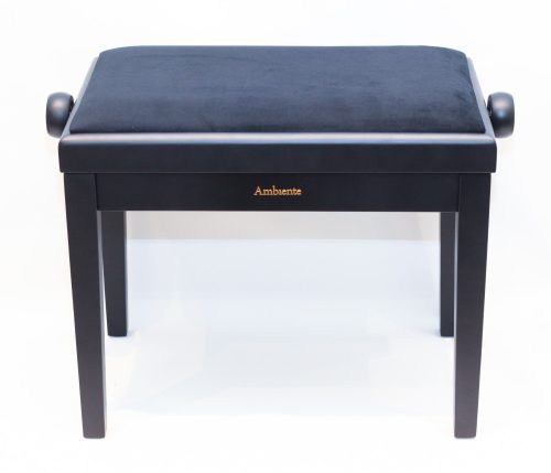 Ambiente Piano Bench AMB23-MBK-VBK Black Matte + Black Velvet