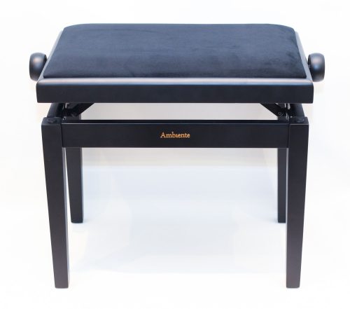 Ambiente Piano Bench AMB23-MBK-VBK Black Matte + Black Velvet