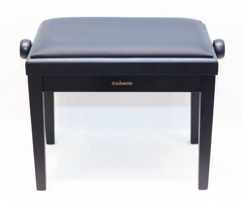 Ambiente Piano Bench AMB23-MBK-LBK Black Matte + Black Leather