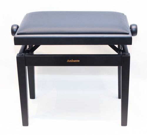 Ambiente Piano Bench AMB23-MBK-LBK Black Matte + Black Leather