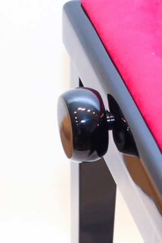 Ambiente Piano Bench AMB23-PBK-VBR Black Polished + Red Velvet
