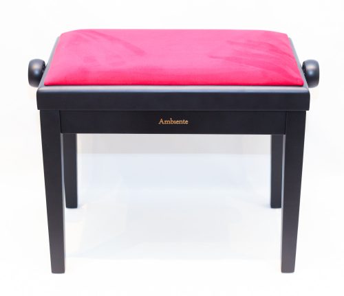 Ambiente Piano Bench AMB23-MBK-VBR Black Matte + Red Velvet