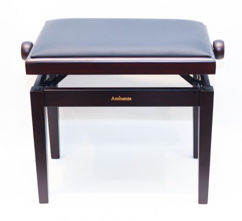 Ambiente Piano Bench AMB23-MRW-LBK Rosewood Matte + Black Leather