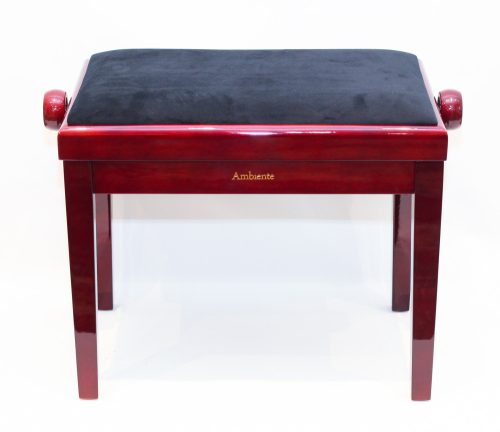 Ambiente Piano Bench AMB23-PMH-VBK Mahogany Polished + Black Velvet