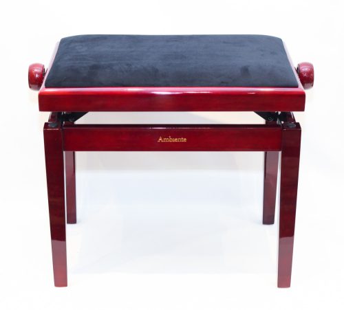 Ambiente Piano Bench AMB23-PMH-VBK Mahogany Polished + Black Velvet