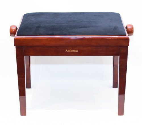 Ambiente Piano Bench AMB23-PDW-VBK Walnut Polished + Black Velvet