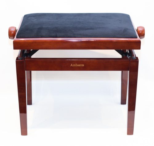 Ambiente Piano Bench AMB23-PDW-VBK Walnut Polished + Black Velvet