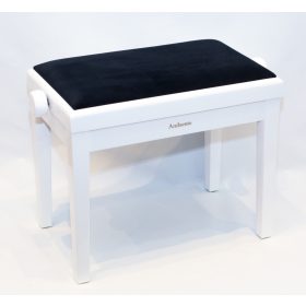   Ambiente Piano Bench AMB23-MWH-VBK White Matte + Black Velvet