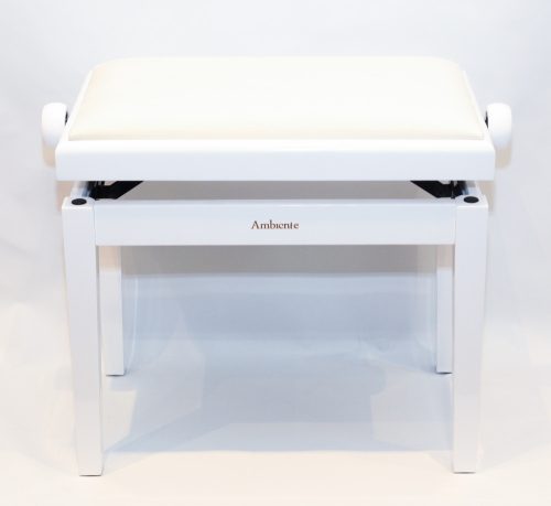 Ambiente Piano Bench AMB23-MWH-VWH White Matte + White Velvet