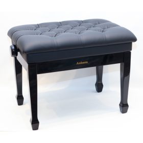   Ambiente Piano Bench AMB6-PBK-LBK Black Polished + Black Leather