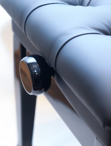 Ambiente Piano Bench AMB6-PBK-LBK Black Polished + Black Leather