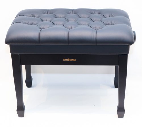 Ambiente Piano Bench AMB6-MBK-VBK Black Matte + Black Leather