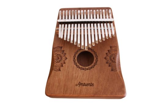 Ambiente KHD-17-BR kalimba, 17 hang, barna matt, virágminta 