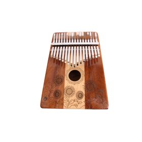 Ambiente KC-17 kalimba, 17 hang, barna fényes, virágminta
