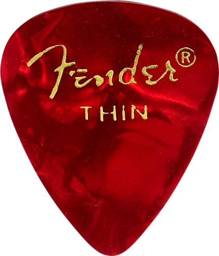 Fender pengető piros (red moto) 351-es, vékony (thin)