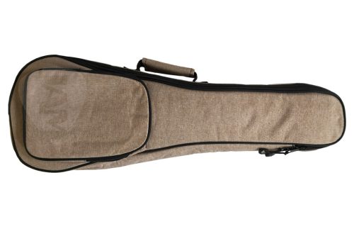FZONE CUB-7 koncert ukulele bélelt huzat, fekete 10mm